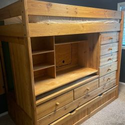 india female dress Jackpot! Twin Loft Bed with Dresser and Bookcase