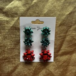 Christmas Bow Earrings