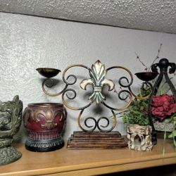 Assorted Decorations & Candle Holders