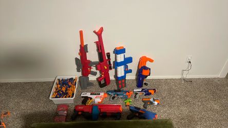 Nerf guns, bullets, nerf vacuum 