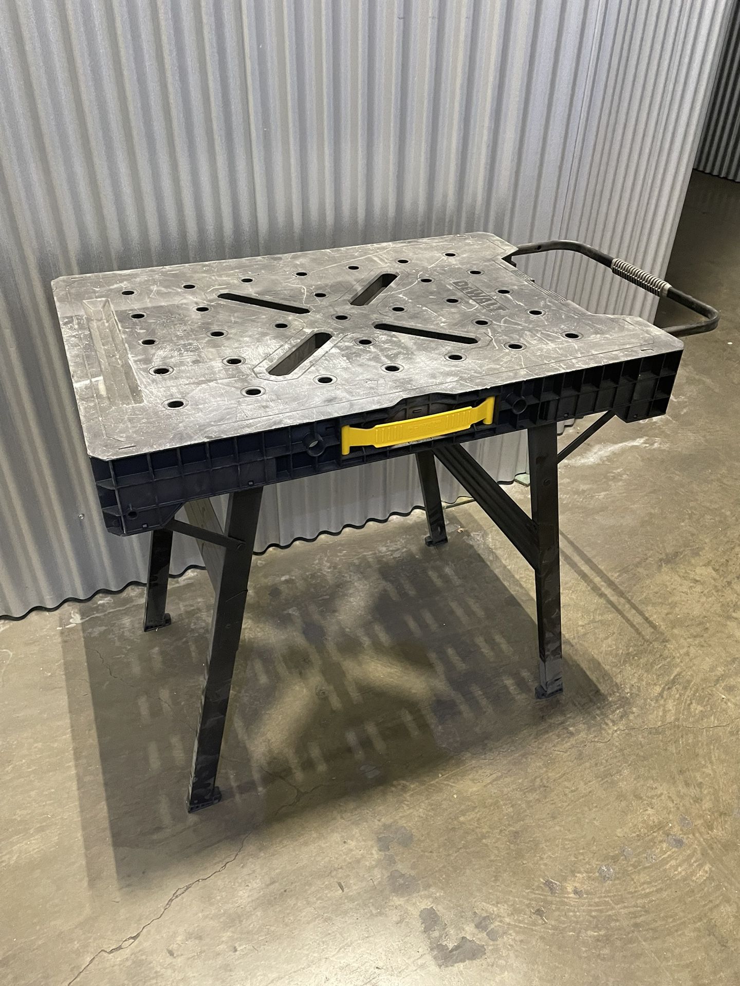 DEWALT Express Folding Workbench Table Pops Open With Button 