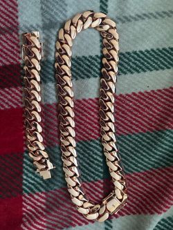 rose gold cuban chain