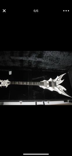 BC RICH Draco V Ghost Flame W/Hardshell case