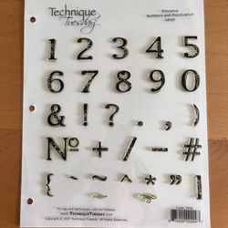 Acrylic Number And Punctuation Stamps 