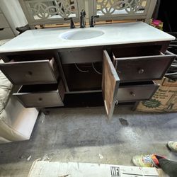 Single Basin Marble Sink And Vanity
