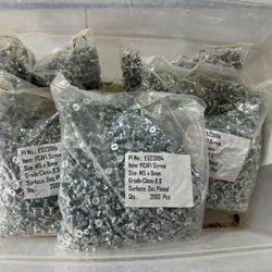 LOT OF 10,000* M5 x 8mm Zinc Plated PCAFI Slotted Circuit Breaker Terminal Lug Screws