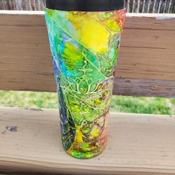 hand painted/decorated insulated tumbler