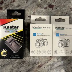 Kastar 2-Pack Battery and AC Wall Charger 