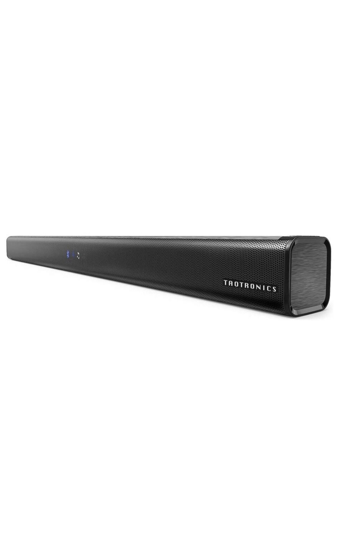 Soundbar, TaoTronics Three Equalizer Mode Audio Speaker for TV, 32-Inch Wired & Wireless Bluetooth 4.2 Stereo Soundbar, Optical/Aux/RCA Connection, W