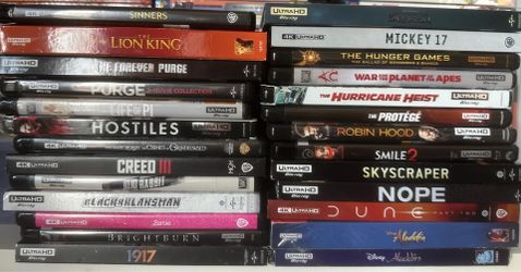4K ULTRA HD BLU-RAY MOVIES