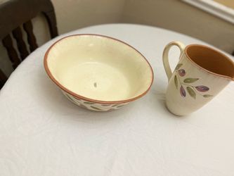 Ceramic Bowl and Pitcher Set