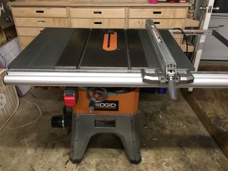 Rigid Table Saw R4512 w Grizzly Dust Collector G0710 for Sale in