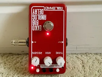 Malekko Ekko 616 Analog Delay Effects Pedal for Electric Guitar, Red, Tested