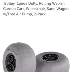 $30  New 12" Beach Sand  Tire's 2 Pack Replacement With Pump 