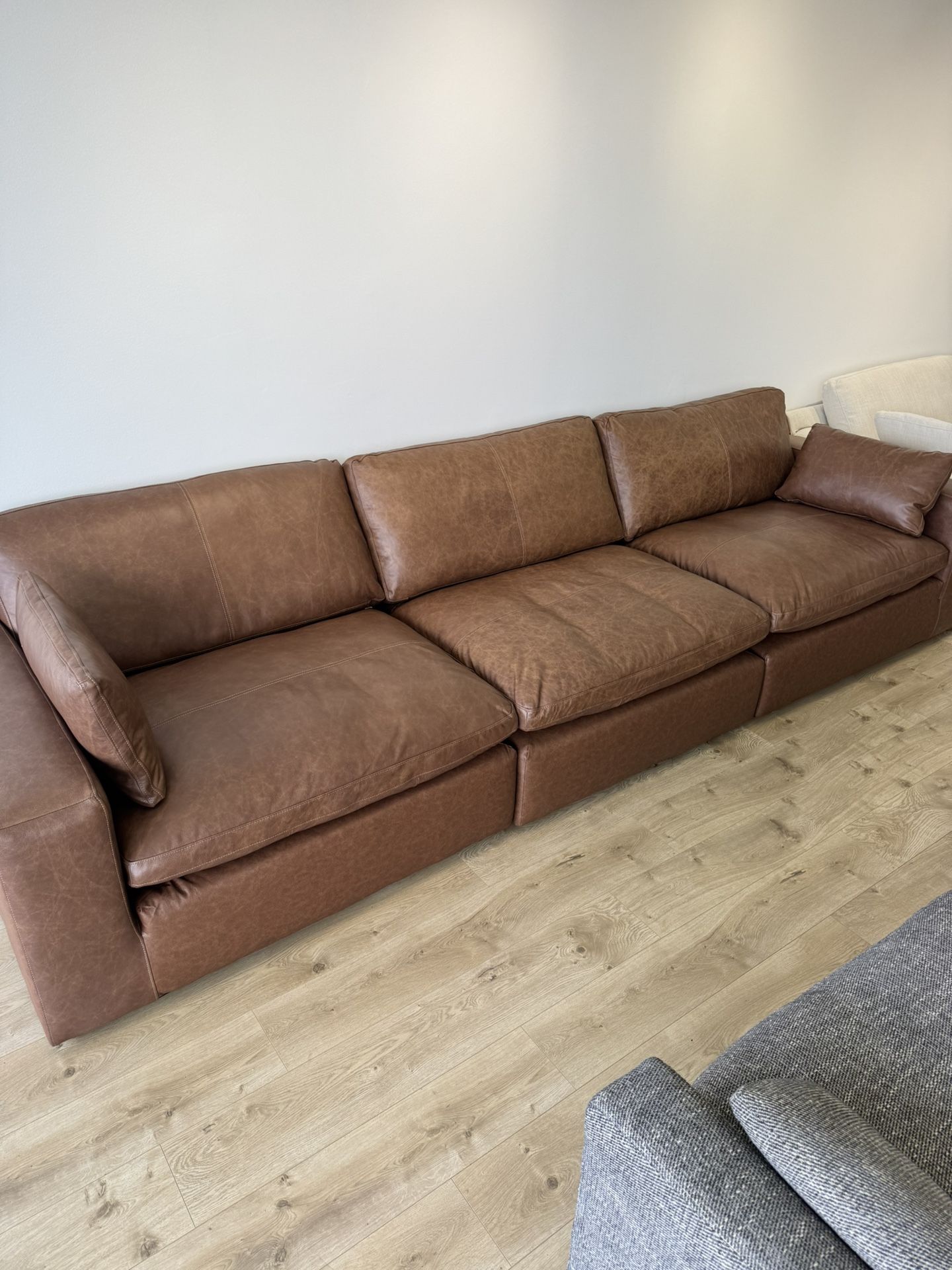 Leather 4 Piece Modular Couch