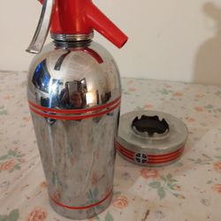 1930s Seltzer Bottle And Ashtray
