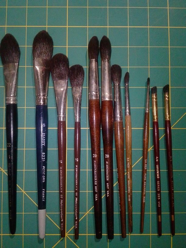 Vintage Squirrel Hair Mop Brushs