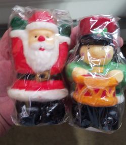 NIP Santa and Little Drummer Boy candles