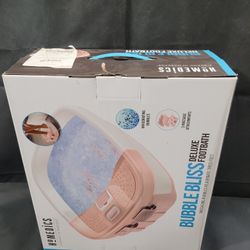 NEW Homedics Bubble Bliss Deluxe Footbath Spa – Massaging Bubbles & Attachments