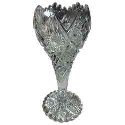 Antique imperial EAPG Thunderbolt Chalice Vase – 1909