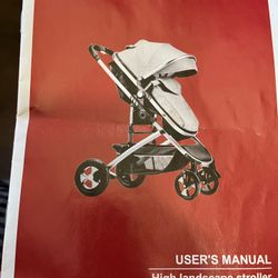 NFANS 2 in 1 Baby Stroller, High Landscape Infant Stroller, Foldable Pushchair