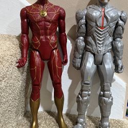 Marvel Legends DC Universe 12” Figures set of 2  Flash & Cyborg Collectible 