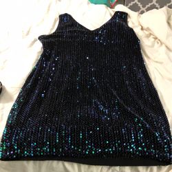 Sequin Dress - V Neck sz XL