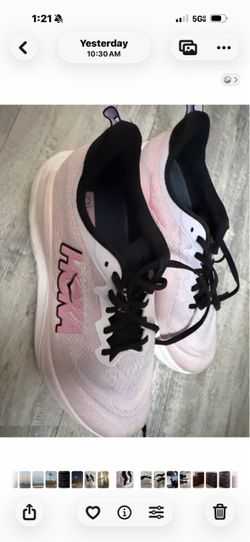 Hoka Running Sneakers Pink and Black