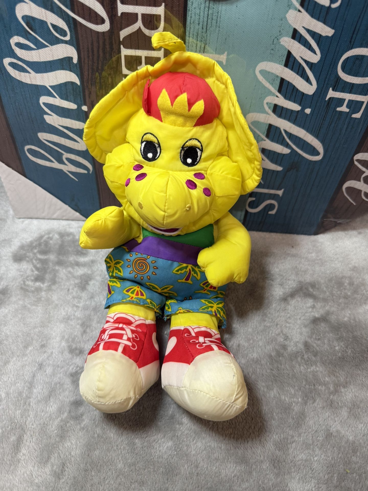 Playskool Hasbro Plush Barney And Friends BJ Water Pals 1996 12” Toy Vintage