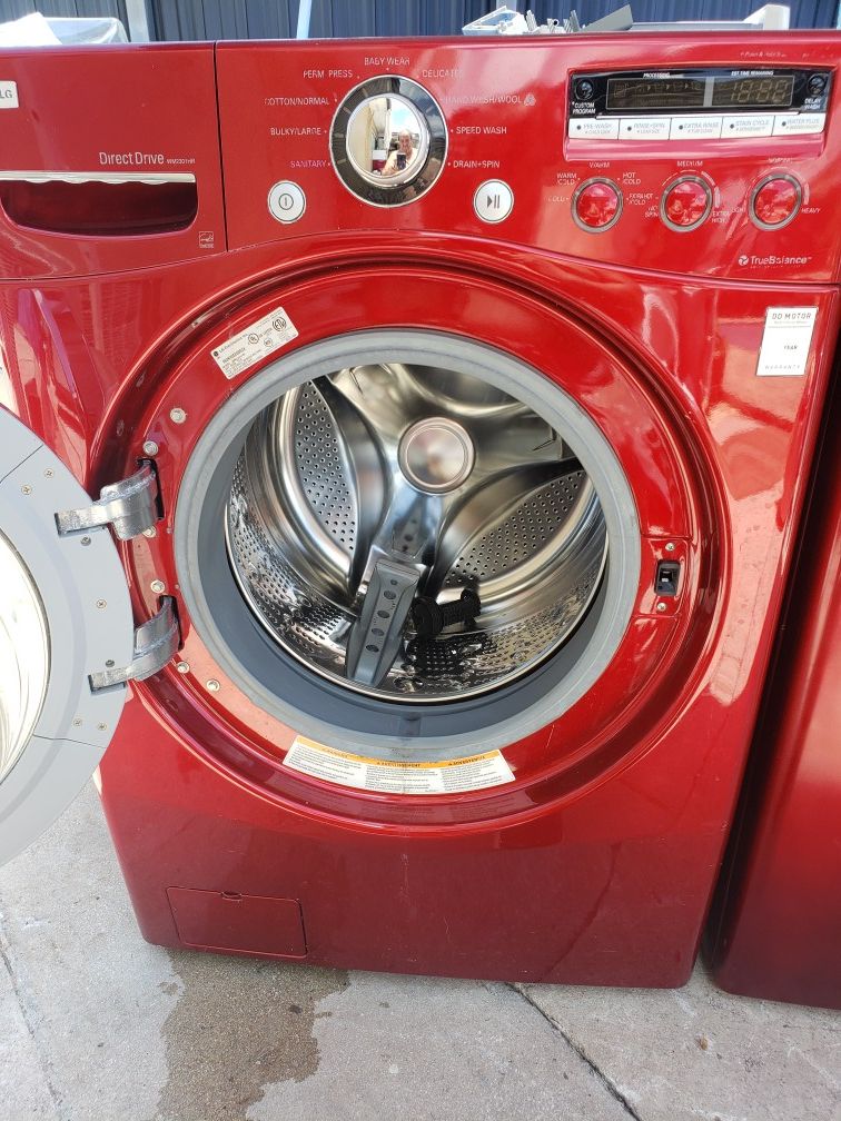 LG RED WASHER AND ELECTRIC DRYER SUPERCAPACITY for Sale in Hialeah, FL OfferUp