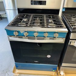 New Whirlpool gas stove, a one-year warranty receipt from the company