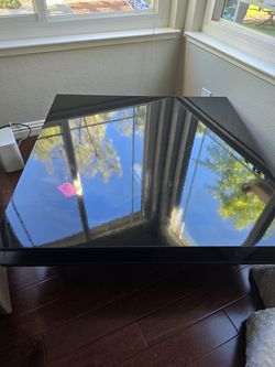Black square coffee table