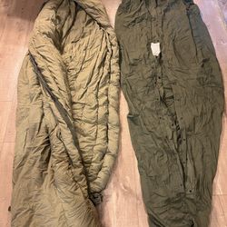 Vintage US Military Down Sleeping Bag With Cover 1960’s