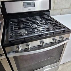 Whirlpool 30" Wide Apartment Size Stainless Steel Gas Stove