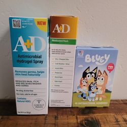 Bluey Bandaids A&D Hydrogel Spray Rash Cream