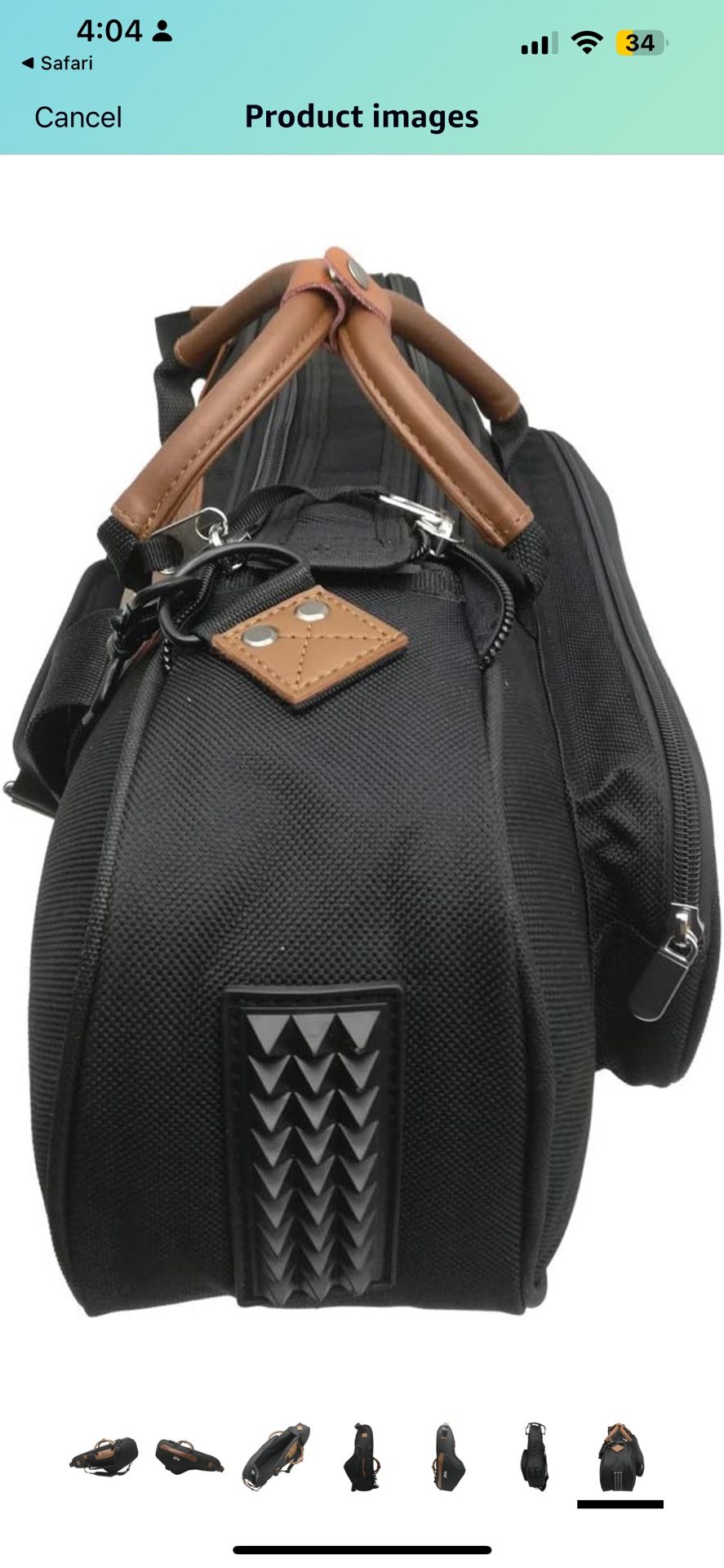 Jinchuan Alto Saxophone Sax Case Gig Bag Padded Foam Backpack Weather Resistant