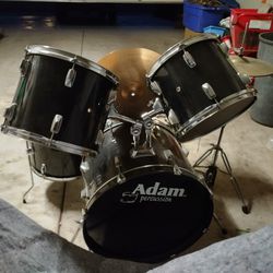 Adam Percussion Drumkit With Peace Snare, Solar by Sabian 14"High Hats & Stand And Sabian B8 16"Cymbal (But No Cymbal Stand) $175 Obo