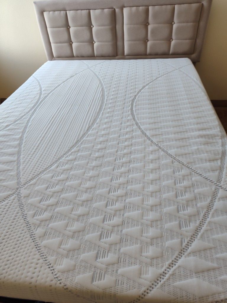 ($180) New Full Size Bed With Headboard, Storage And USB Port