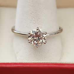 Moissanite Sterling Silver 925 Ring Size 9