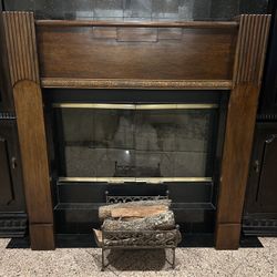 Designer Looking Wood Fireplace Mantle (Longwood - Markham Woods Corridor) 