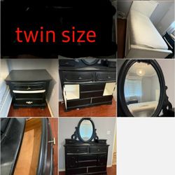 Twin Size Bed With Mattress And Dresser $200