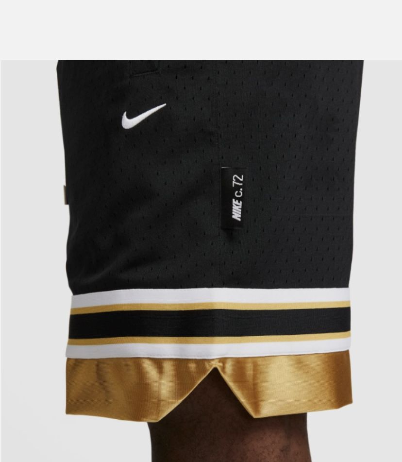 Nike Circa Basketball Shorts Black/Gold DV9533 010 New (W75)