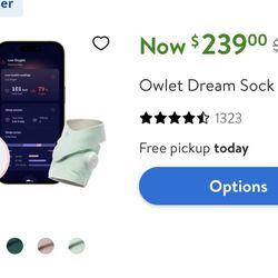 Brand New Never Opened Owlet Dream Infant Baby Sock Never Been Opened In Sealed Box