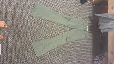 Girls Olive Green Flare Pants size 0