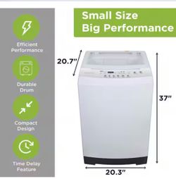 1.6 cu. ft. Top Load Portable Washer in White