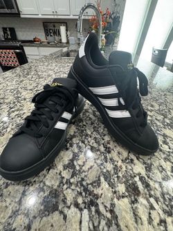 Adidas Low-Top Sneakers Black with White Stripes