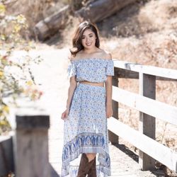 Cute Western Top And Skirt Blouse American rag XS 