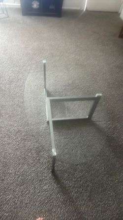 Glass Top Coffee Table with Metal Frame