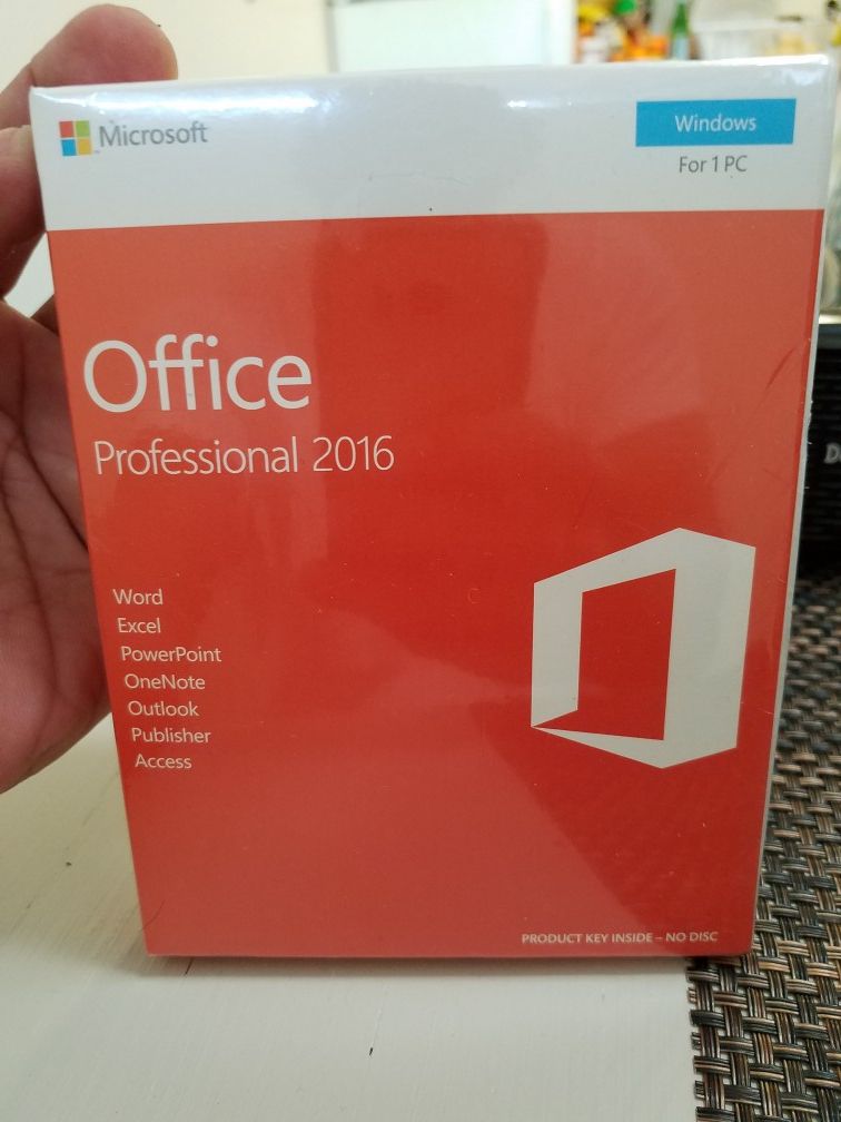 Office professional 2016 for 1 pc