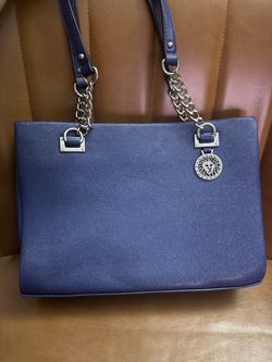 Anne Klein Navy Blue Tote Bag